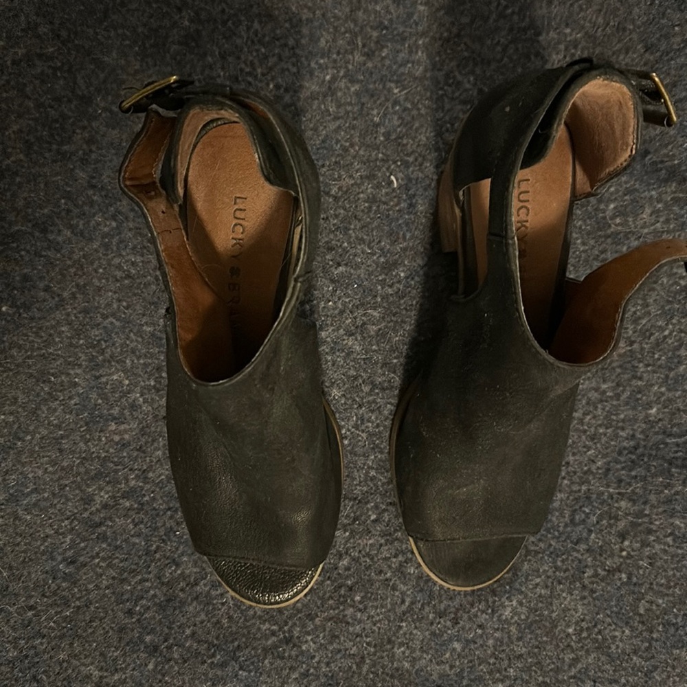 Lucky Brand Black dress shoes with 2 inch heels